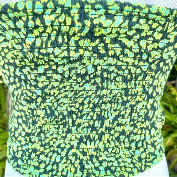 Leith Lime Green Leopard Crop Top - Picture 6 of 9